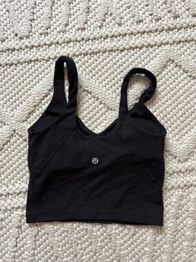 Lululemon Align Tank Top Light Support Black Padded Sports Bra A/B Cup Yoga 2